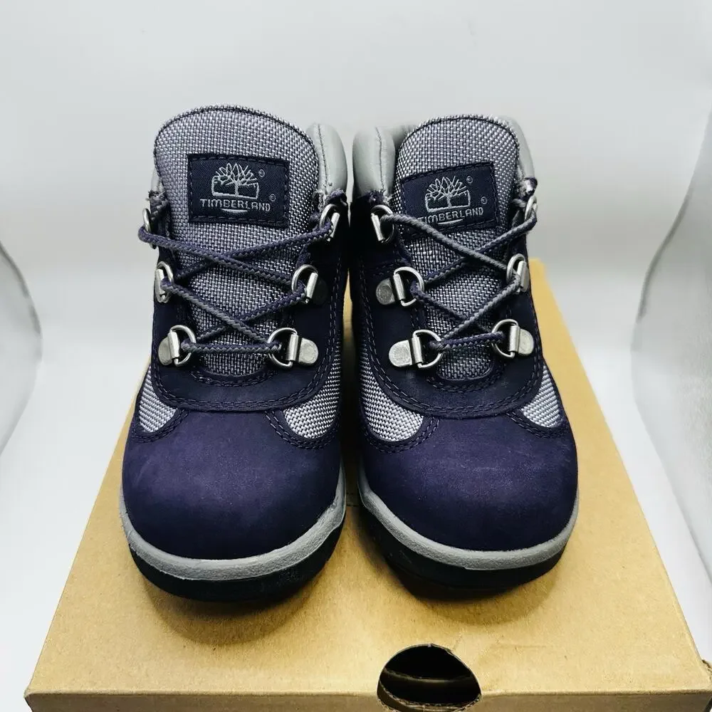Timberland Field Boots Toddler Size 9.5 Purple Nubuck Lace Up Comfort (TB03285R)